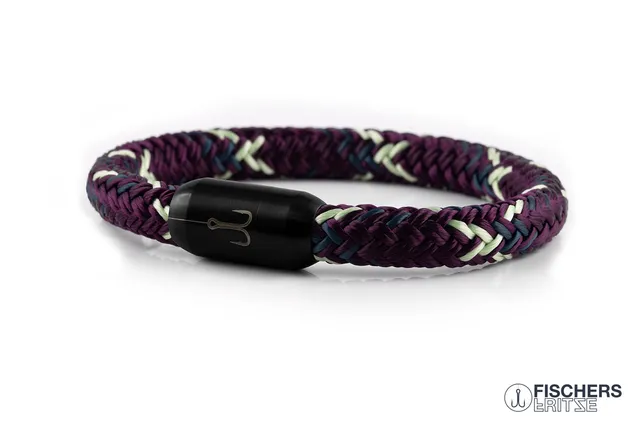 fischers-fritze-torpedomakrele-marlon-segeltau-armband-aubergine-mint-petrol image 1