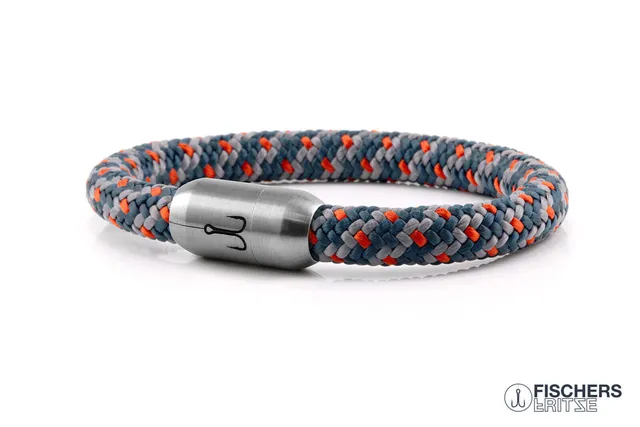 fischers-fritze-makrele-extrafein-arnold-segeltau-armband-petrol-grau-coral image 1