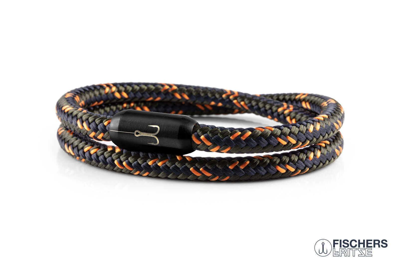 fischers-fritze-torpedogarnele-erich-armband-olivgr-n-marineblau-orange image 1