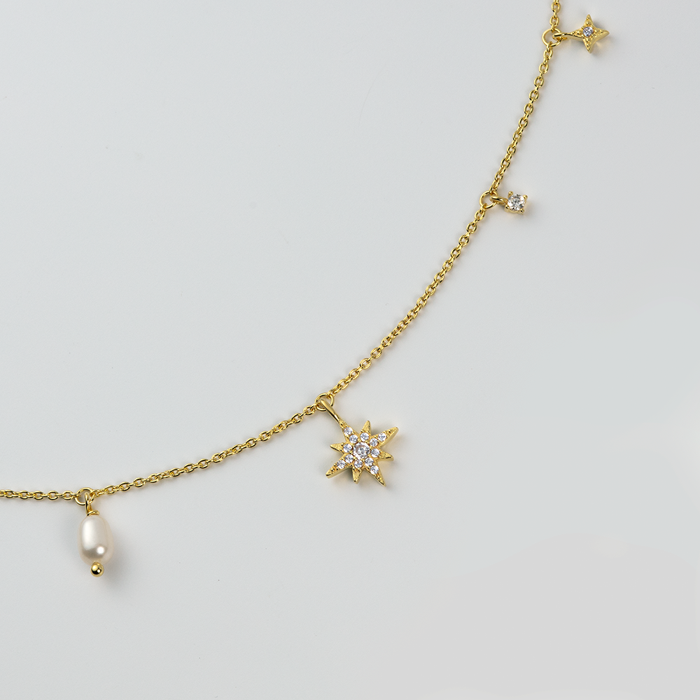 paul-hewitt-windrose-celestial-halskette-gold-925-sterling-silber-zirkonia image 5
