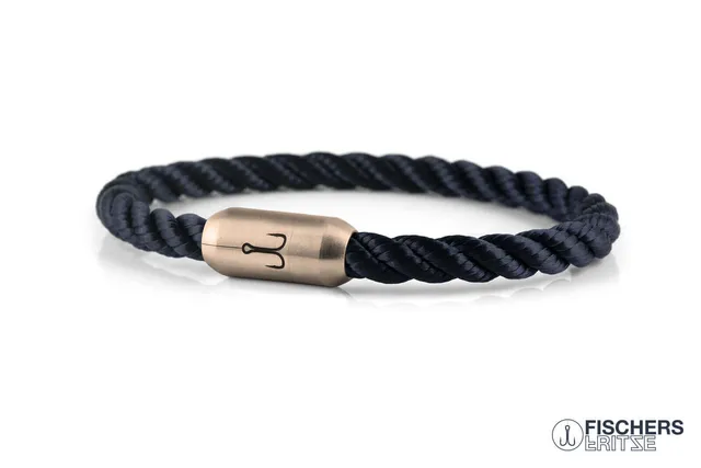 fischers-fritze-k-nigskrabbe-herta-segeltau-armband-marineblau-gedreht-6mm image 1