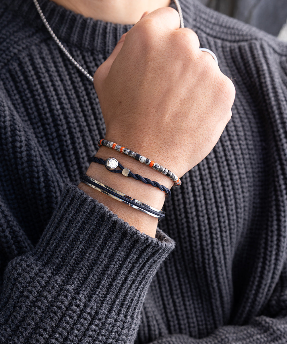 pig-hen-brontide-4mm-lillehammer-easy-ed-navy-navarch-3er-armband-set-silber image 3