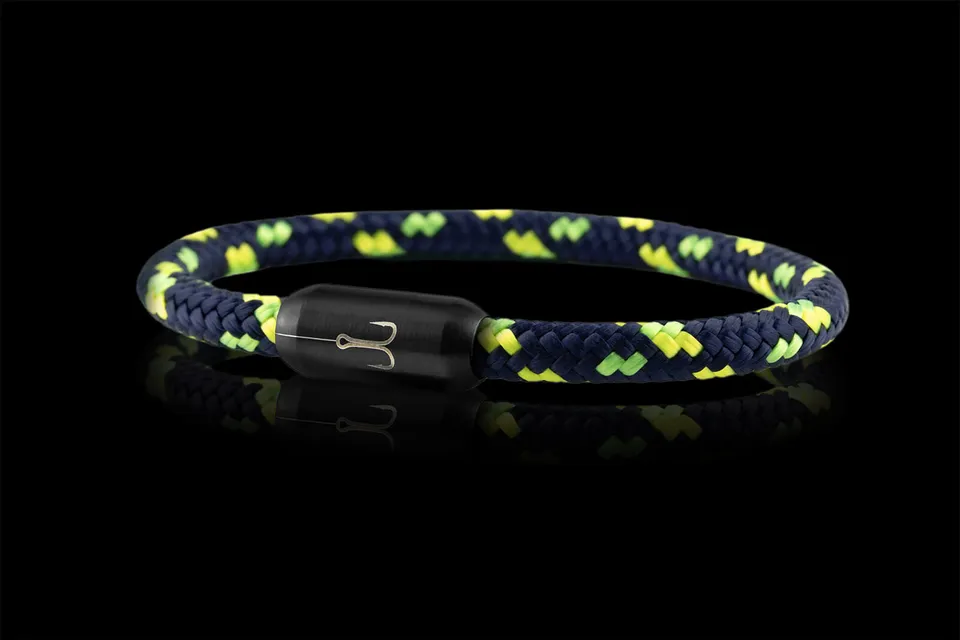 fischers-fritze-torpedokrabbe-nea-segeltau-armband-marineblau-neongelb-neongr-n- image 1