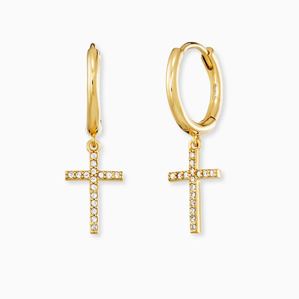 engelsrufer-creole-925er-silber-kreuz-gold-mit-zirkonia image 1