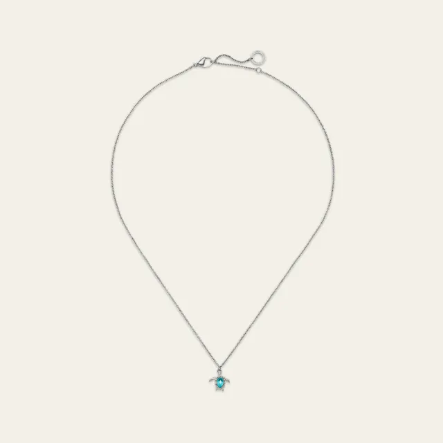 paul-hewitt-turtle-mono-halskette-aquamarine-silber-damen image 1
