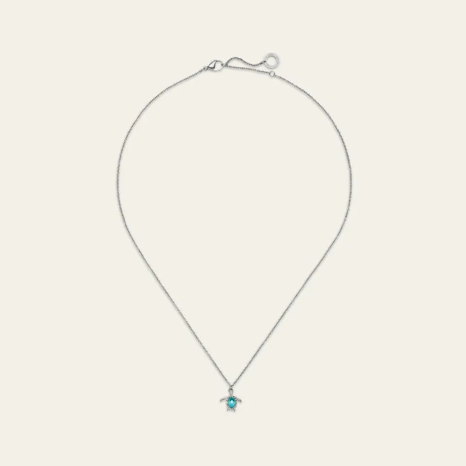 paul-hewitt-turtle-mono-halskette-aquamarine-silber-damen image 1
