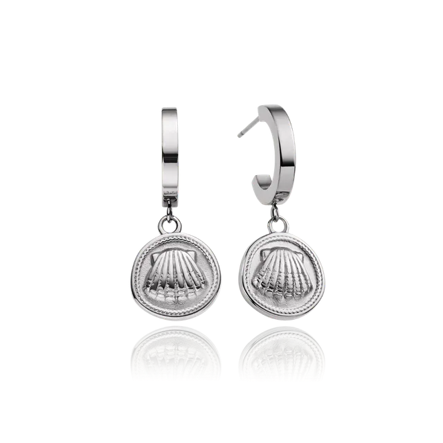 paul-hewitt-scallop-coin-ohrring-silber-muschel-m-nz-ohrringe image 1