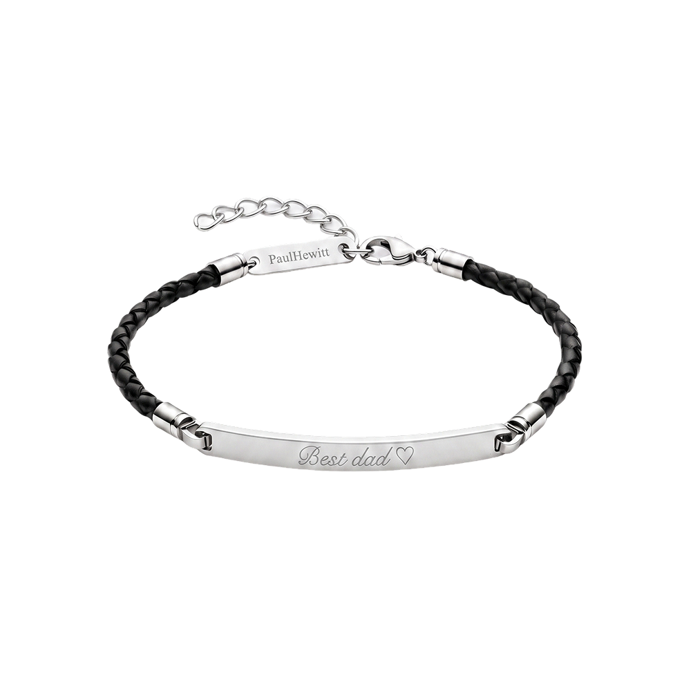 paul-hewitt-id-armkette-leder-schwarz-silber image 2