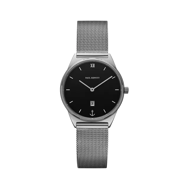 paul-hewitt-uhr-praia-silber-schwarz-mesh-silber image 1