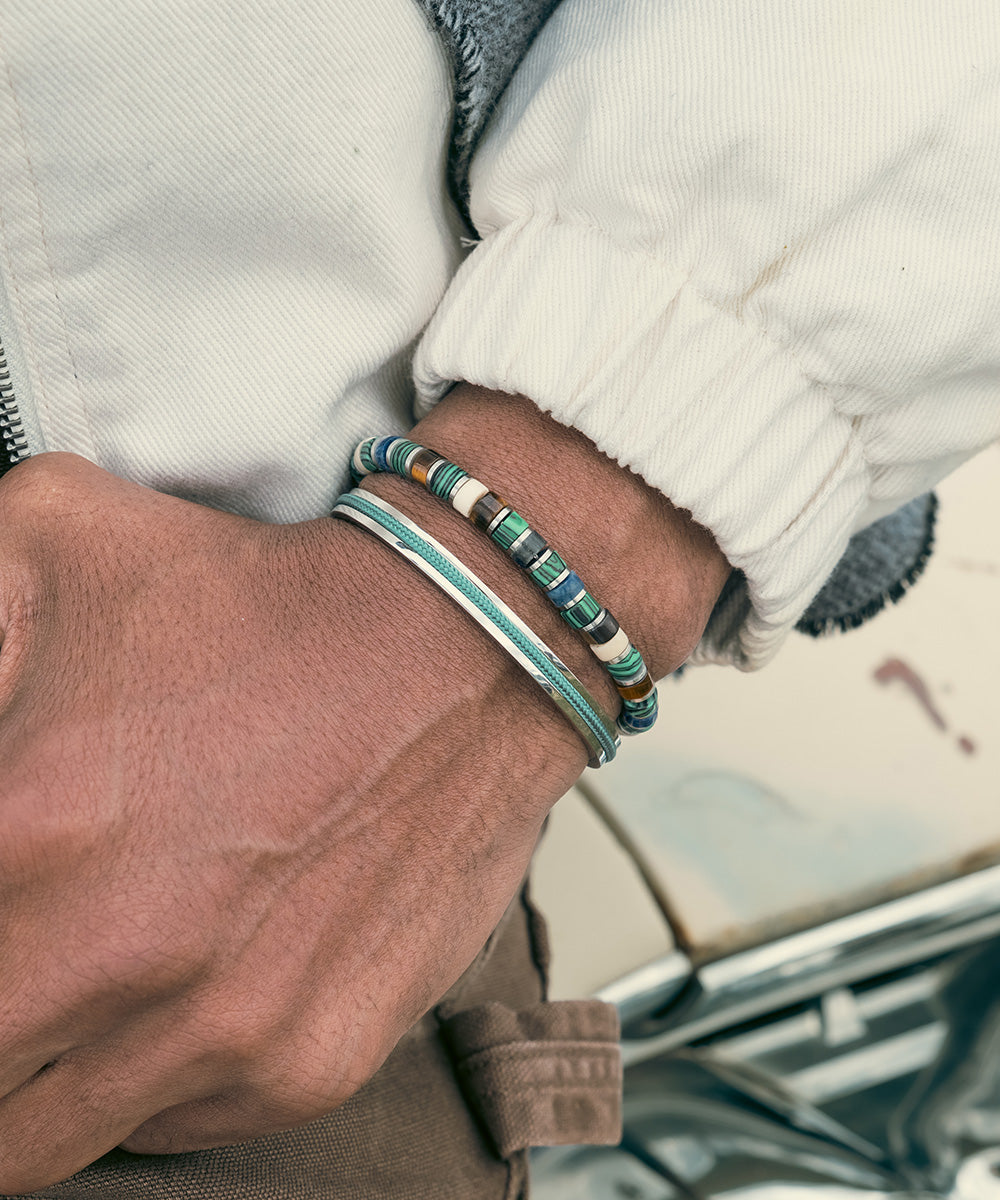 pig-hen-navarch-6mm-cuff-armband-patina-green-silber image 2