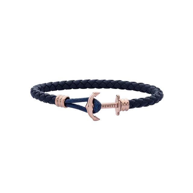 paul-hewitt-phrep-lite-armband-ros-gold-leder-marineblau-schmales-lederarmband image 1