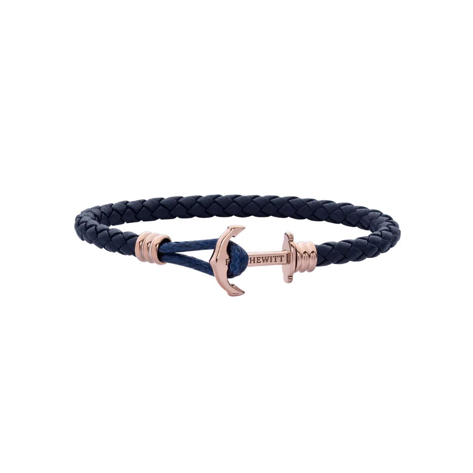paul-hewitt-phrep-lite-armband-ros-gold-leder-marineblau-schmales-lederarmband image 1