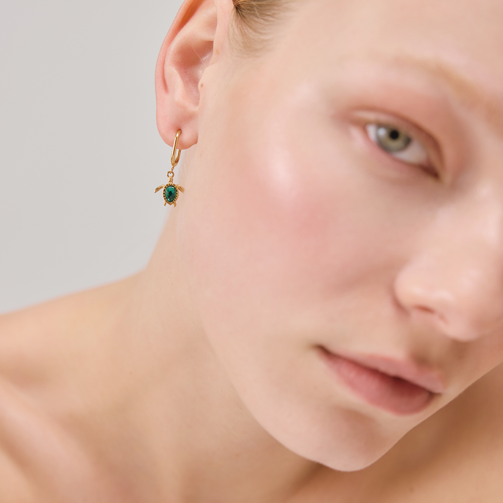 paul-hewitt-turtle-hoops-ohrring-aquamarine-gold-f-r-damen image 2