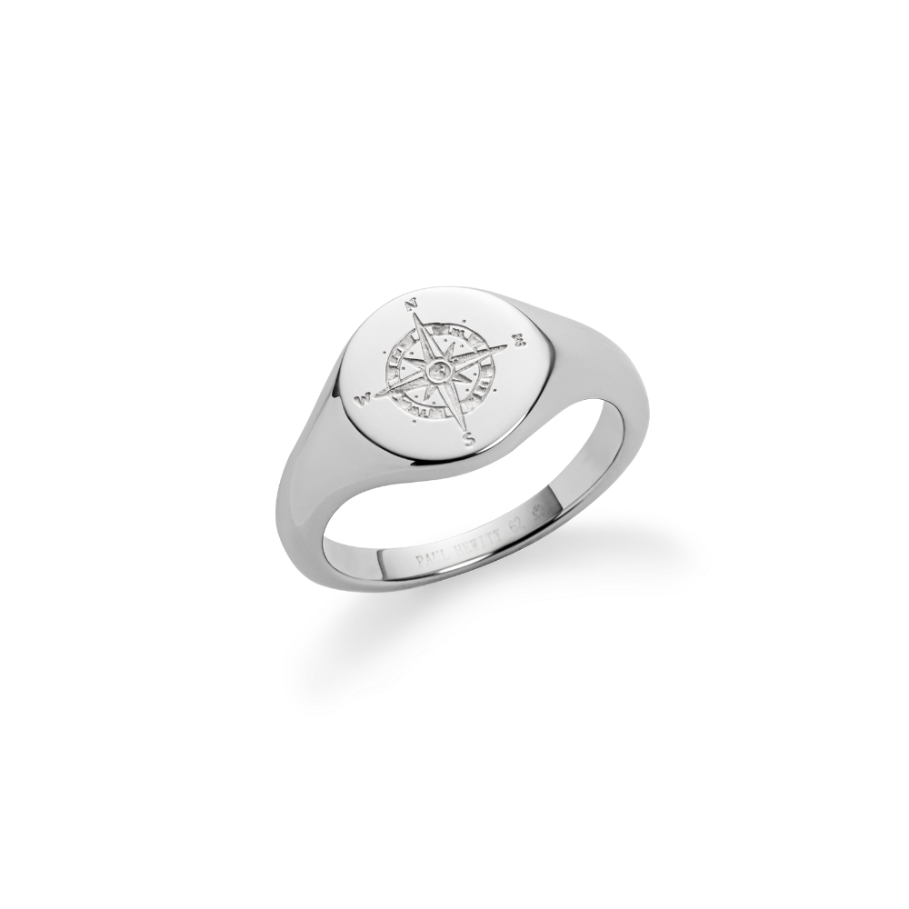 paul-hewitt-signet-ring-windrose-silber-herren-siegelring image 1