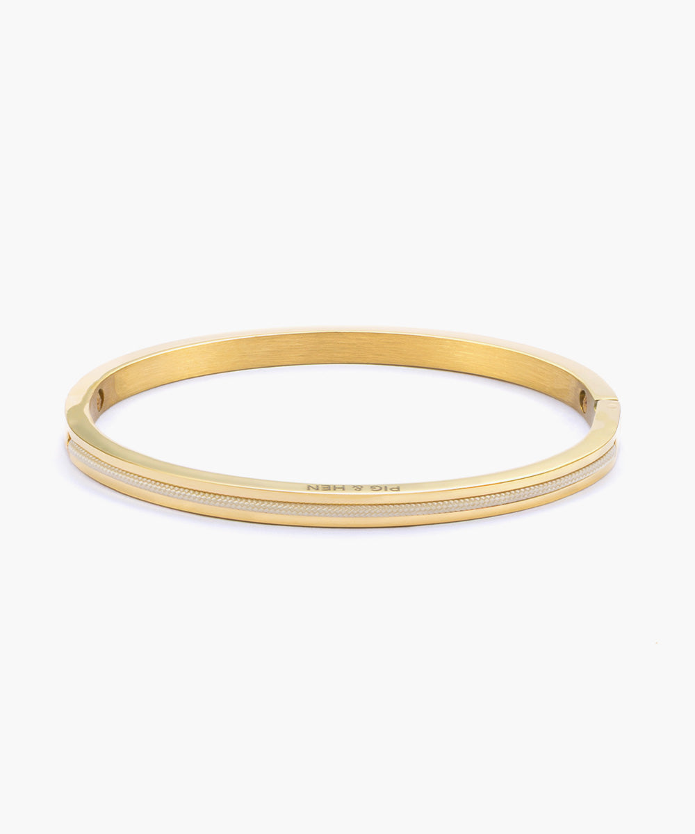 pig-hen-maya-lou-bangle-damenarmreif-ivory-gold image 1