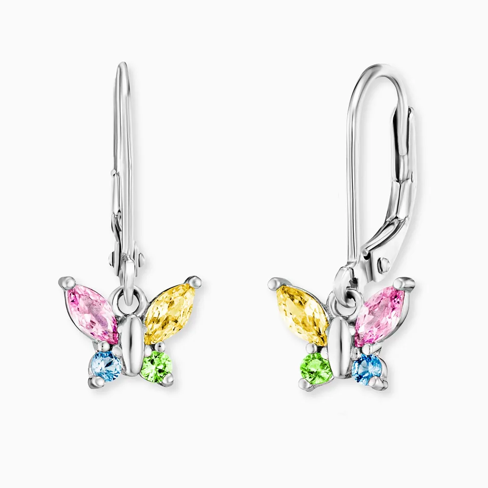 engelsrufer-herzengel-kinder-ohrh-nger-edelstahl-schmetterling-mit-zirkonia-mult image 1