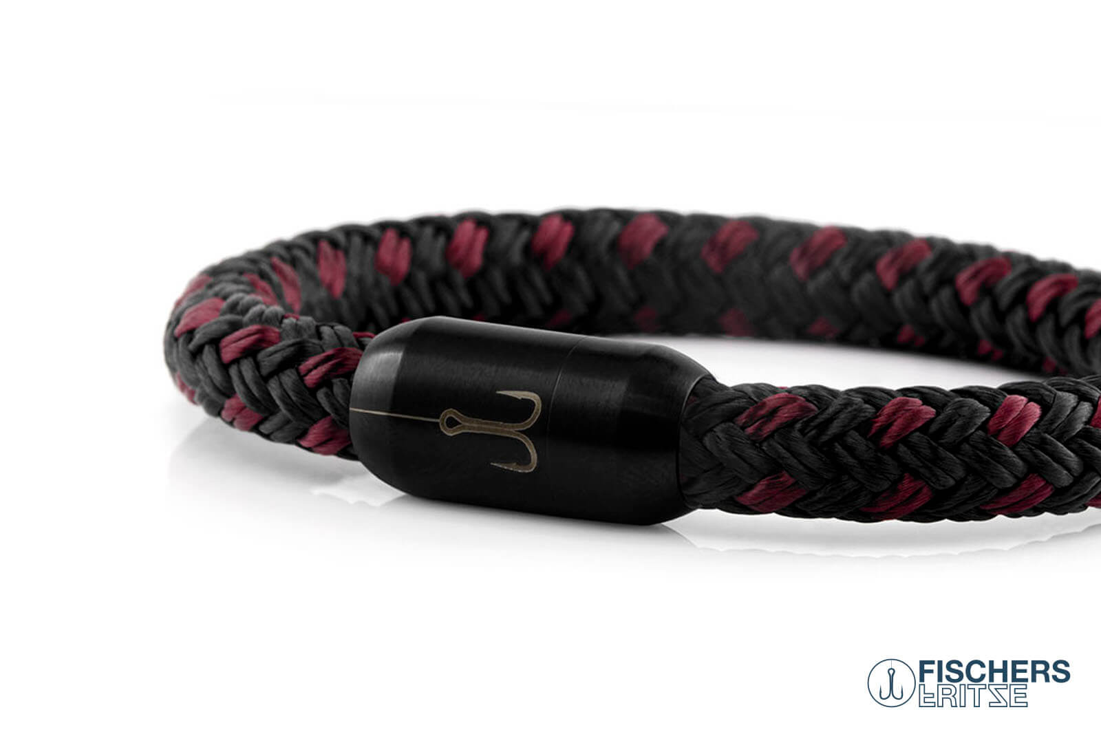 fischers-fritze-torpedomakrele-fips-segeltau-armband-dunkelrot-schwarz image 7