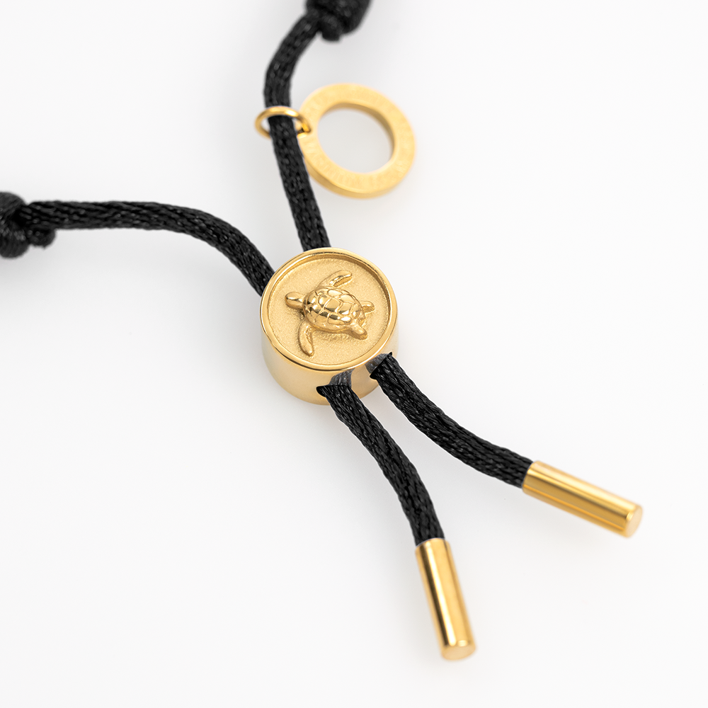 paul-hewitt-turtle-anchor-chain-armband-gold-schwarz-verstellbares-stoffarmband image 3