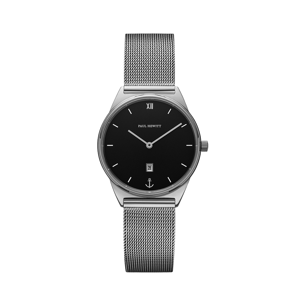 paul-hewitt-uhr-praia-silber-schwarz-mesh-silber image 1