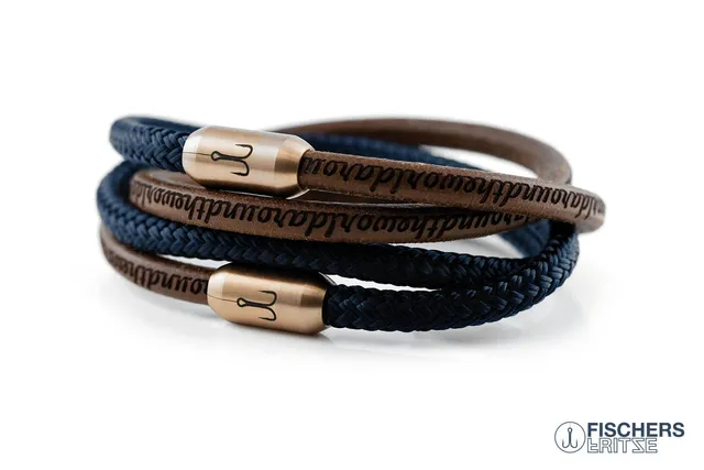 fischers-fritze-k-nigsgarnele-frank-ludwig-armband-kombination-marineblau-leder- image 1