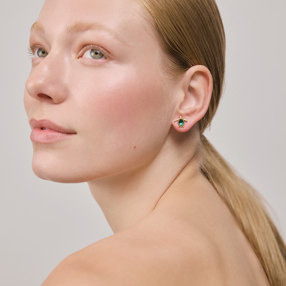 paul-hewitt-turtle-ohrring-aquamarine-gold-damen-ohrstecker-schildkr-te image 3