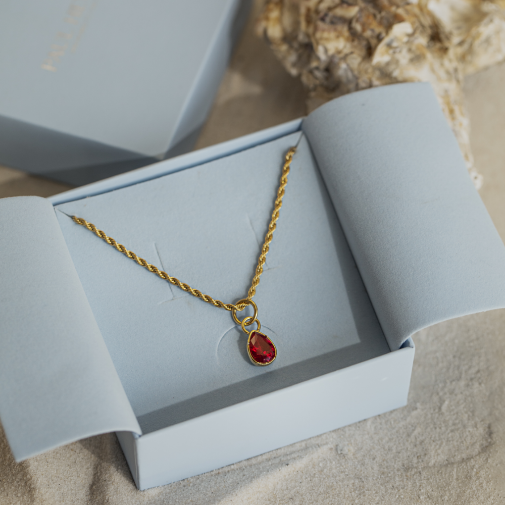 paul-hewitt-set-red-stone-charm-und-halskette-gold-ocean-stories image 5