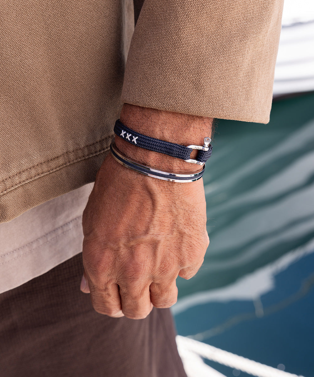 pig-hen-coa-sharp-simon-armband-navy-silber image 2