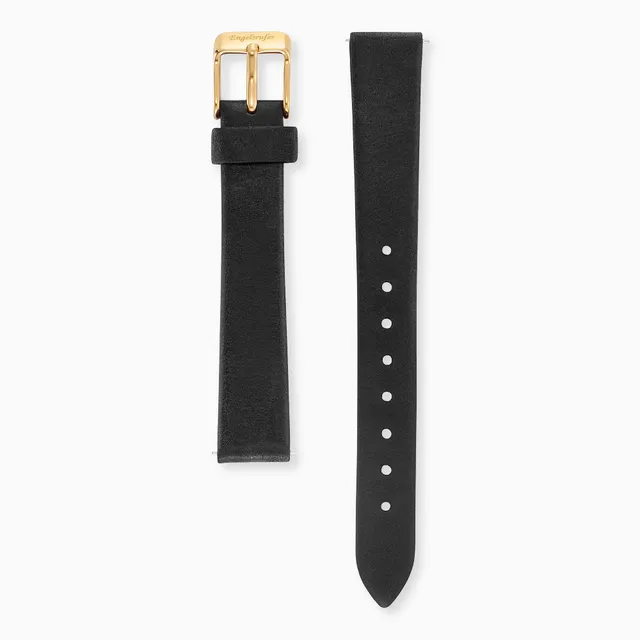 engelsrufer-lederarmband-schwarz-f-r-uhren-14mm-verschluss-gold image 1