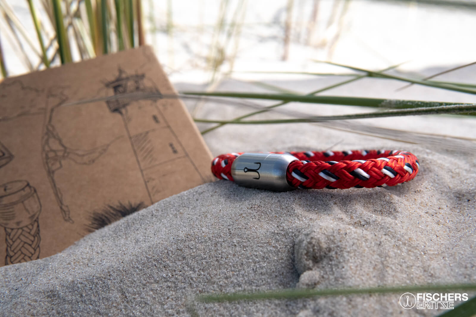 fischers-fritze-makrele-inseledition-sylt-segeltau-armband-rot-marineblau-wei image 7