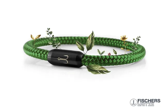 fischers-fritze-torpedokrabbe-enna-segeltau-armband-grasgr-n-6mm image 1