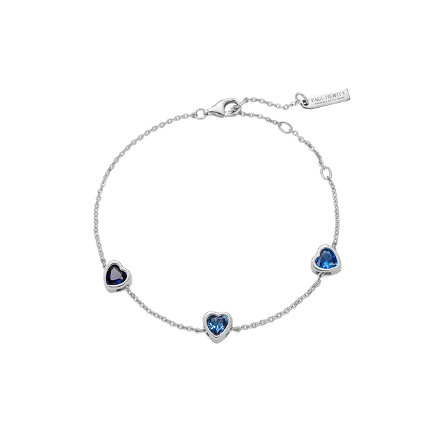 paul-hewitt-heart-of-the-sea-trio-armkette-silber-mit-blauem-zirkonia image 1