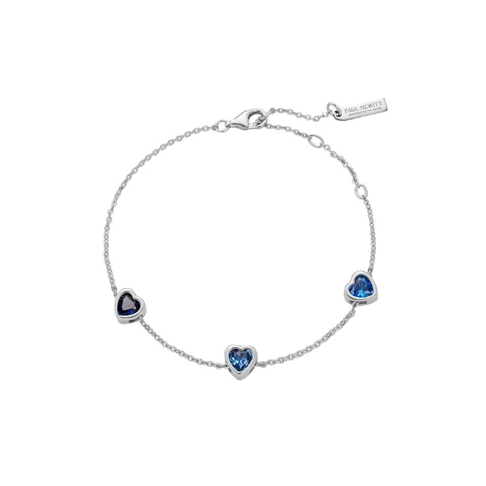 paul-hewitt-heart-of-the-sea-trio-armkette-silber-mit-blauem-zirkonia image 1