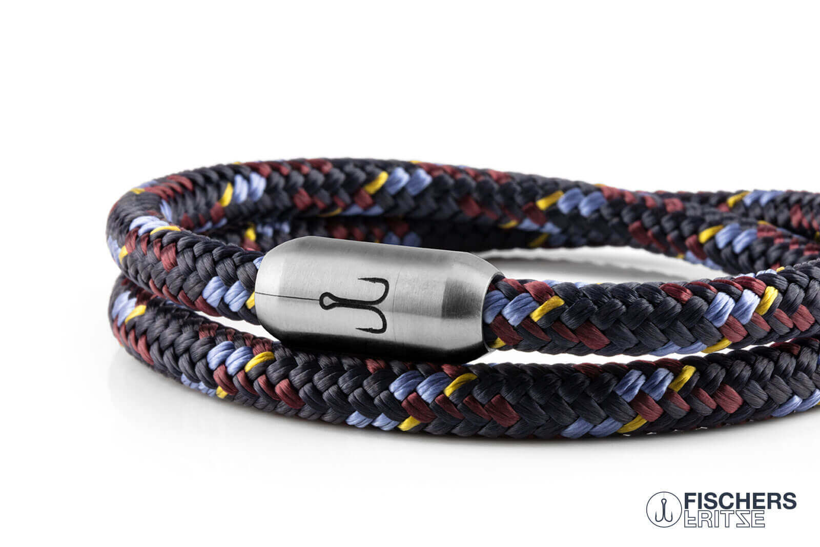 fischers-fritze-garnele-nils-segeltau-armband-marineblau-dunkelrot-pastellblau-c image 7