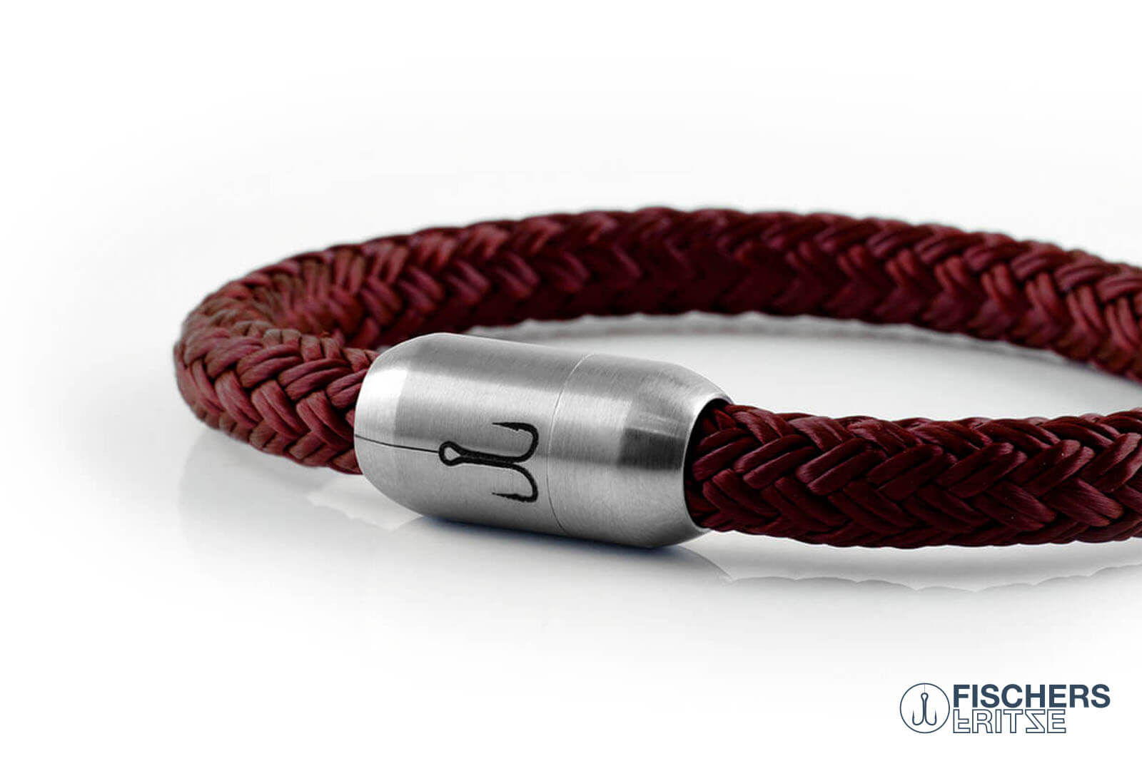 fischers-fritze-makrele-heinrich-segeltau-armband-dunkelrot-8-mm image 6