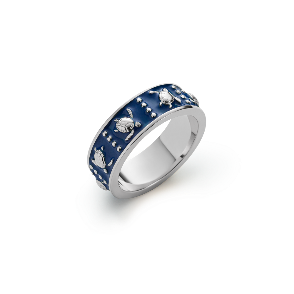 paul-hewitt-turtle-enamel-ring-silber image 1