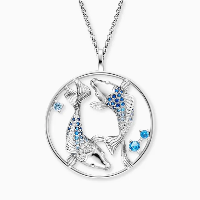 engelsrufer-halskette-925er-silber-yin-yang-fische-mit-zirkonia-multicolor image 1