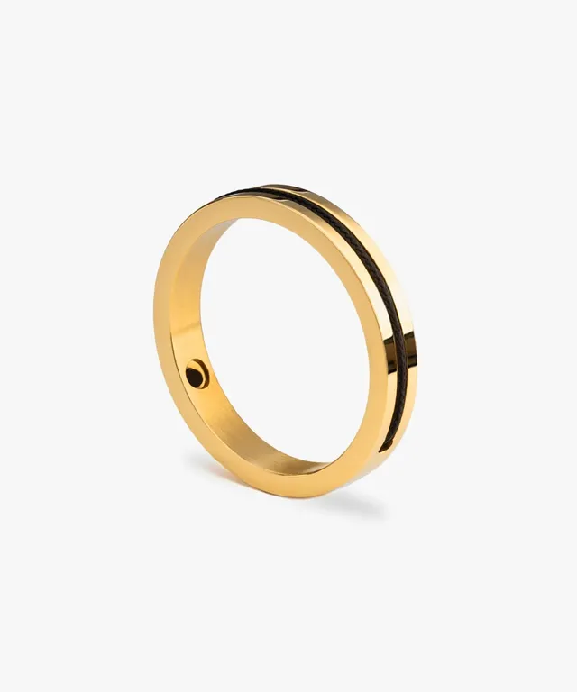 pig-hen-navarch-4mm-ring-schwarz-gold-herren image 1