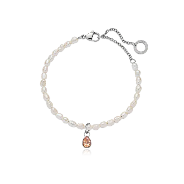 paul-hewitt-set-peach-stone-charm-und-armkette-silber image 1