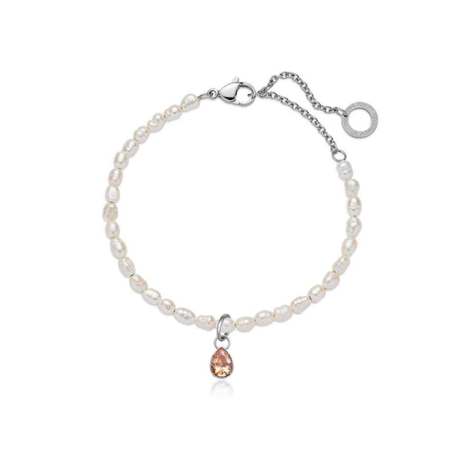 paul-hewitt-set-peach-stone-charm-und-armkette-silber image 1