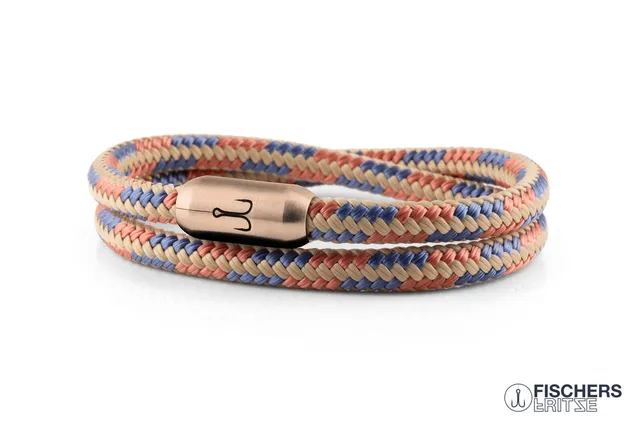 fischers-fritze-k-nigsgarnele-sienna-armband-6mm-natur-altrosa-pastelblau image 1