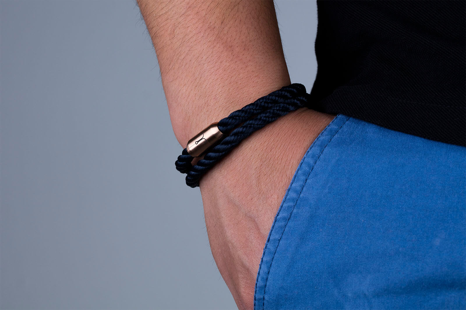 fischers-fritze-k-nigsgarnele-hugo-segeltau-armband-marineblau-gedreht image 7