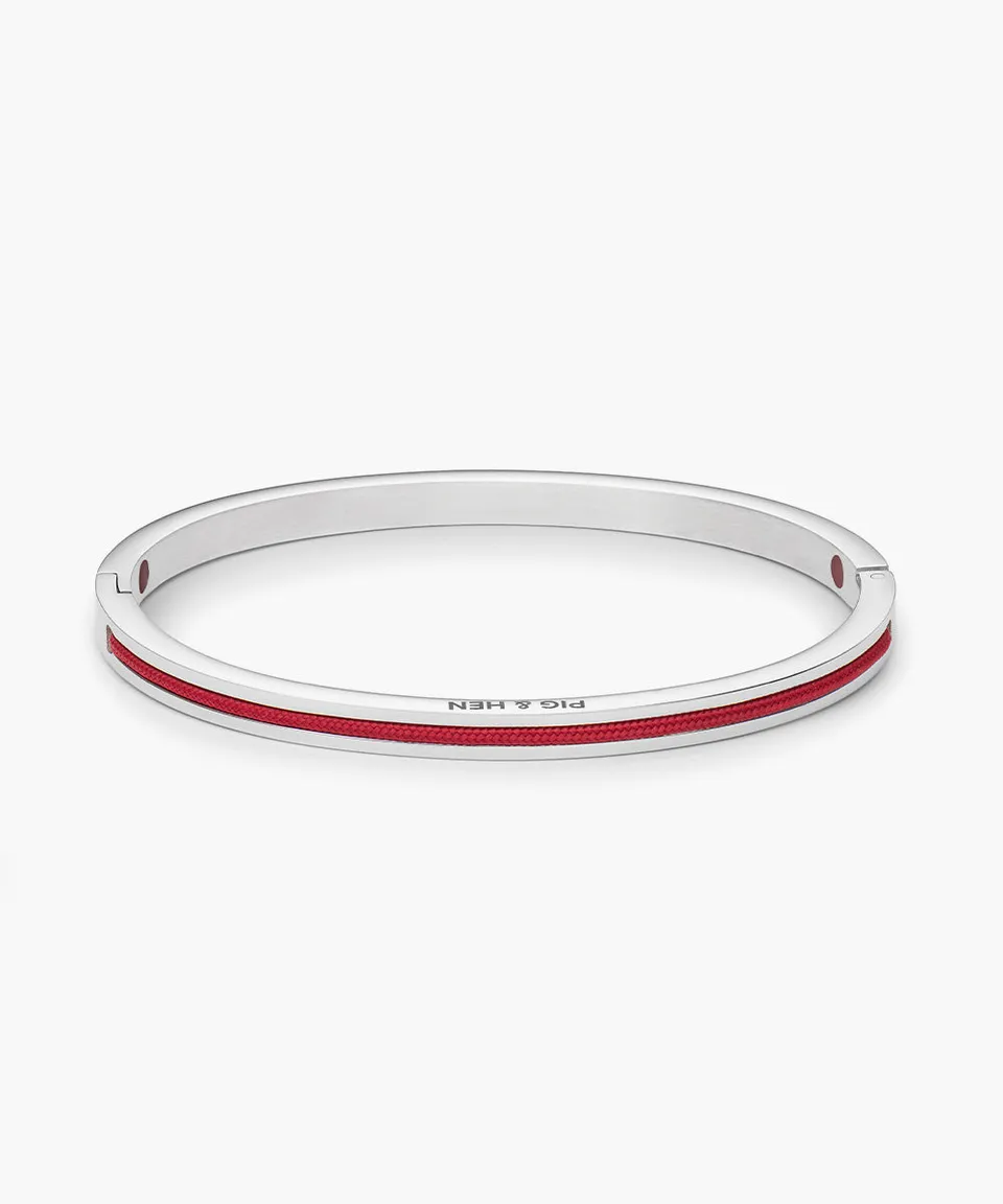 pig-hen-maya-lou-damen-armreif-raspberry-silber image 1