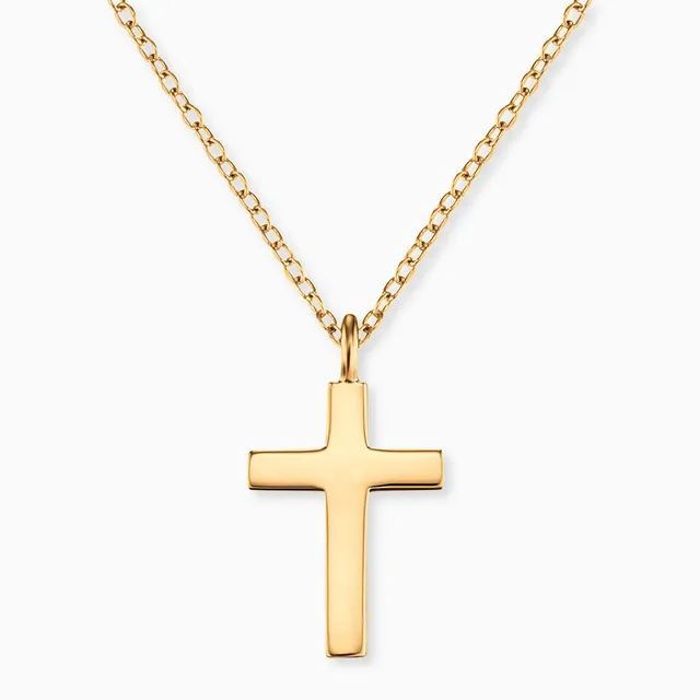engelsrufer-halskette-925er-silber-kreuz-gold image 1