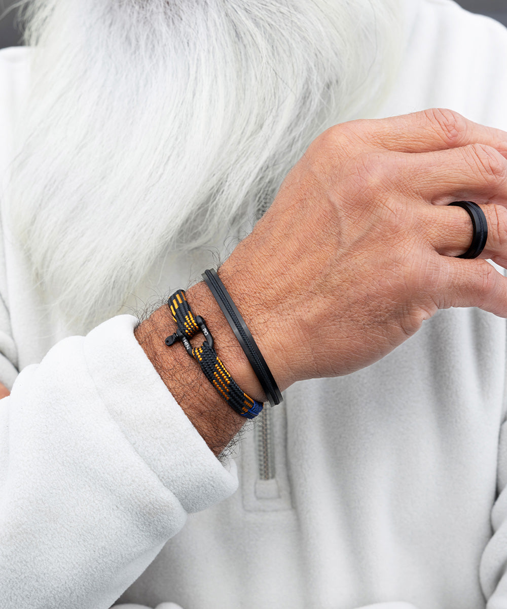 pig-hen-vicious-vik-navarch-armband-ring-set-schwarz-orange-herren image 2