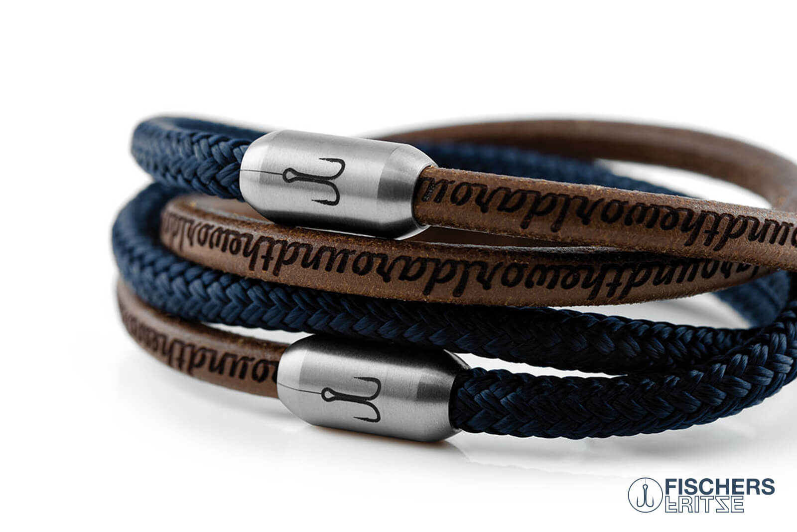 fischers-fritze-garnele-henry-adrian-set-marineblau-leder-braun-gefettet-6-mm image 5