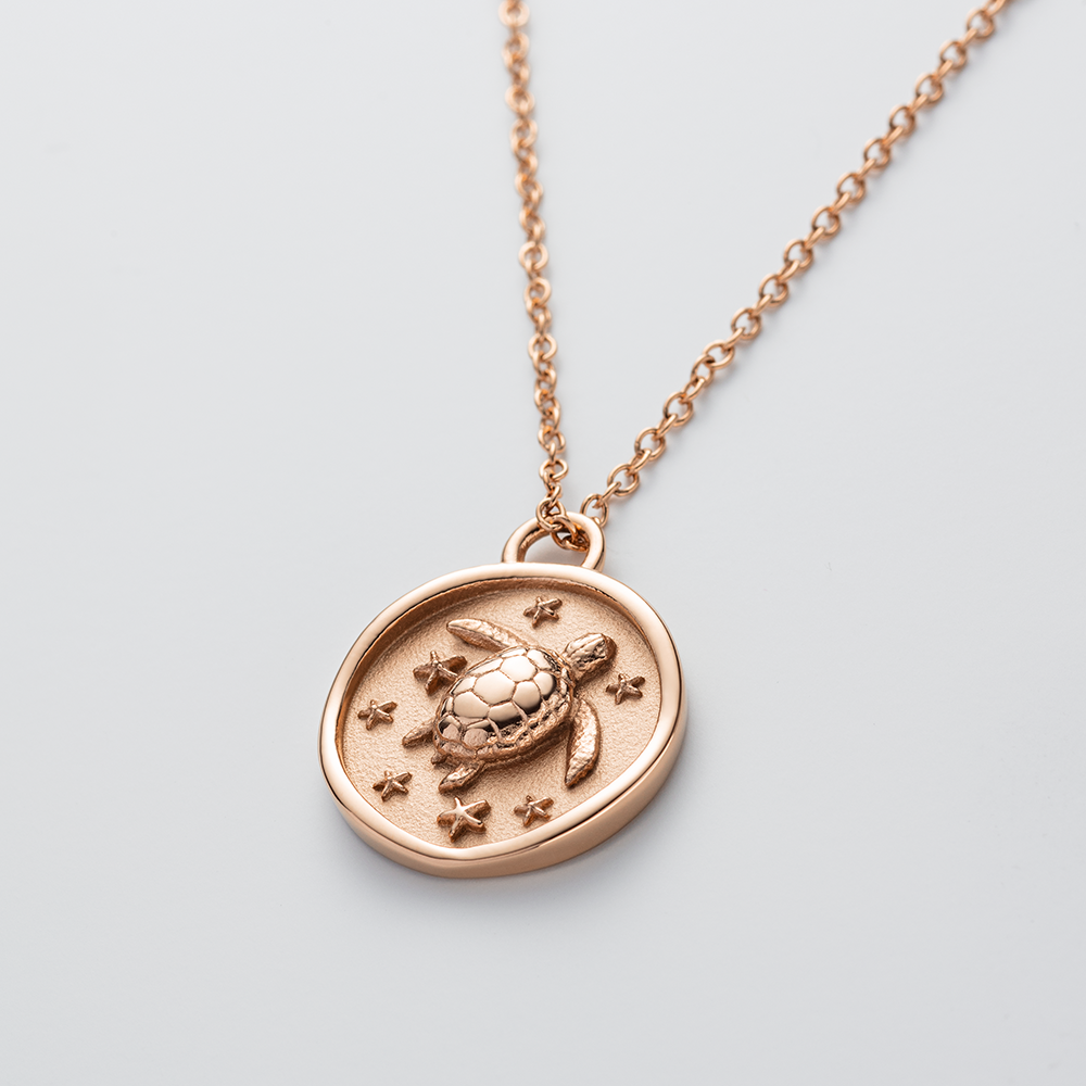 paul-hewitt-turtle-coin-halskette-ros-gold image 2