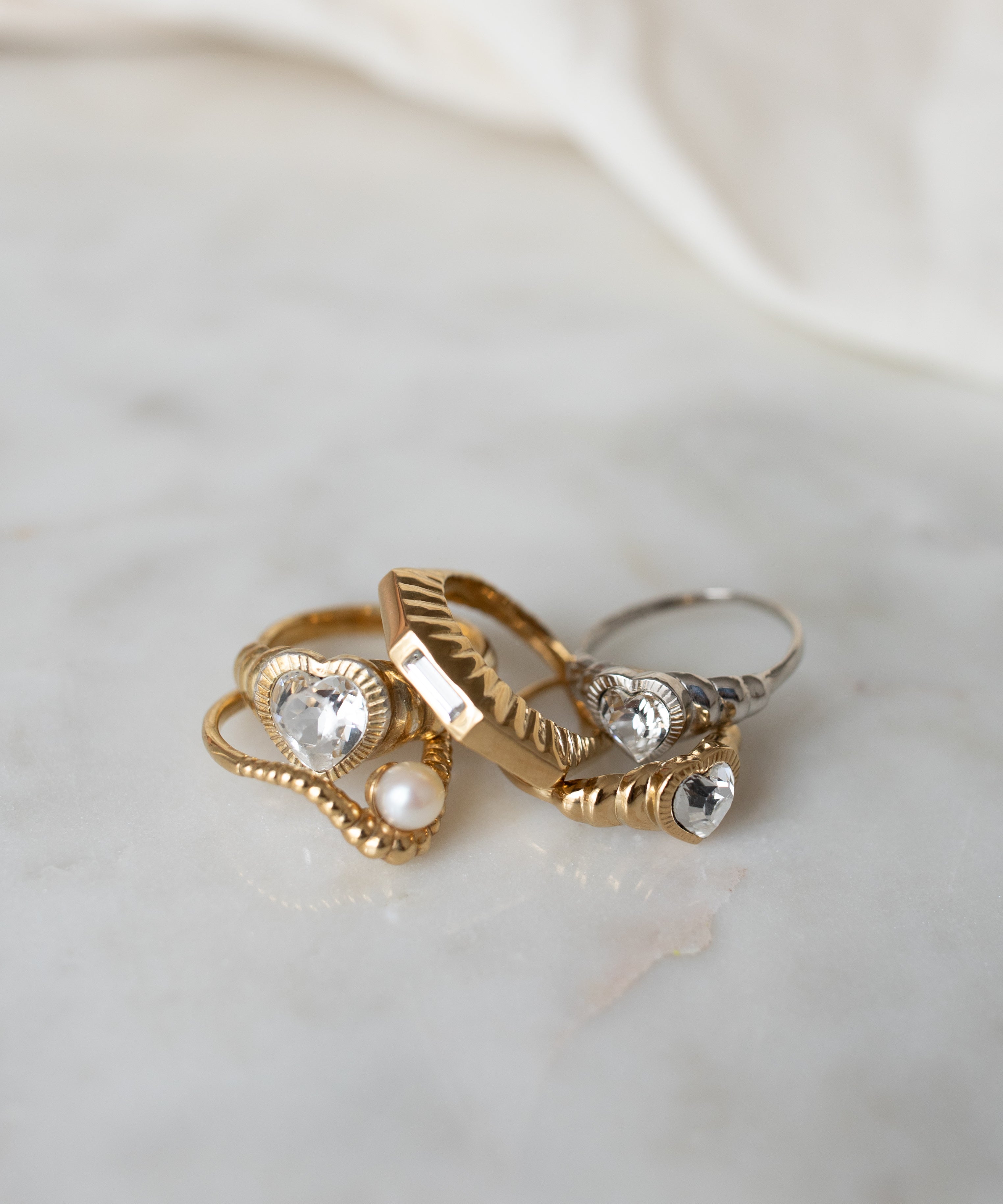 wald-berlin-shining-star-gold-ring-eu-54-vergoldeter-stapel-ring-mit-swarovski image 7