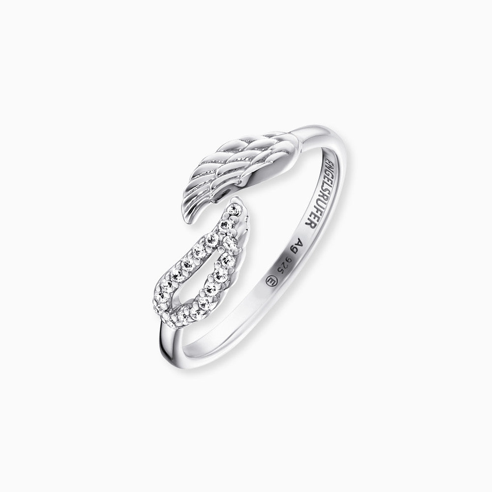engelsrufer-ring-fl-gel-925er-silber-mit-zirkonia-verstellbar image 1