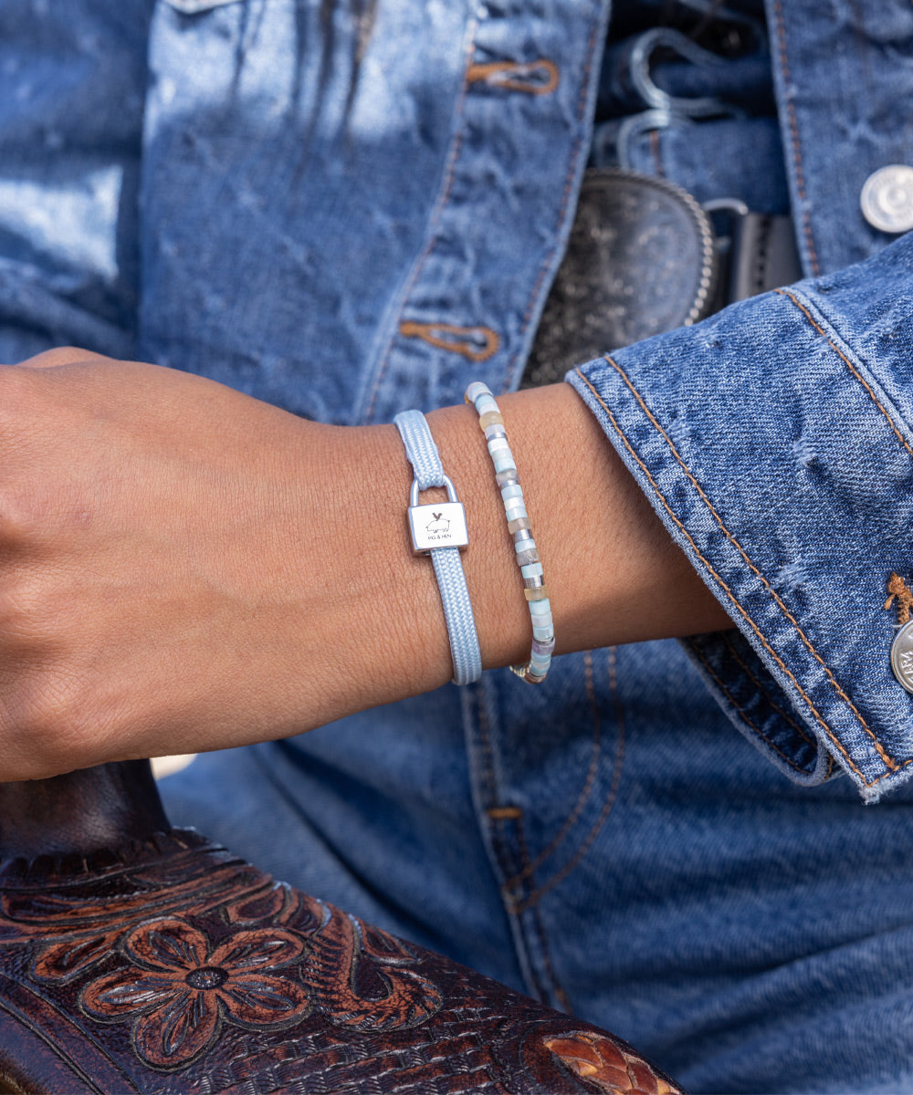 pig-hen-billy-armband-arctic-blue-silver-nautikseil-mit-edelstahl-f-r-damen image 2