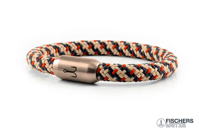 fischers-fritze-k-nigsmakrele-extrafein-erik-armband-beige-marineblau-coral image 1